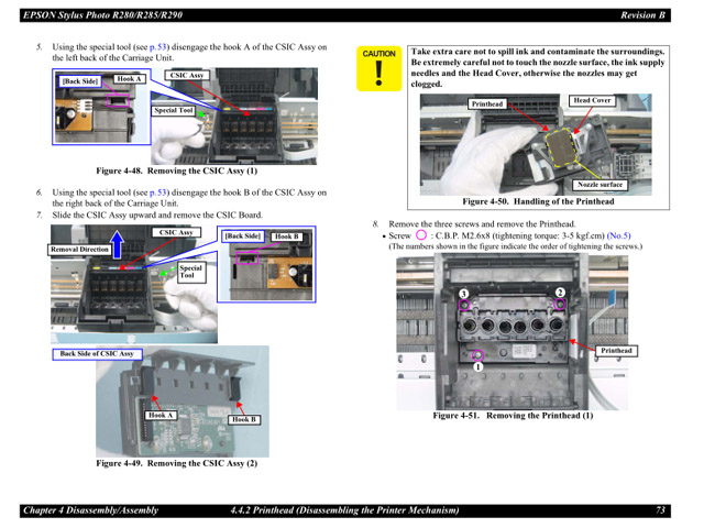 Epson R290 R280 R285 SERVICE MANUAL